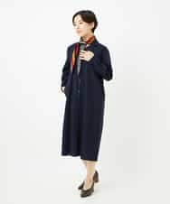 NHEJB10390 GIANNI LO GIUDICE(小さいサイズ)(メゾン ドゥ サンク) コットンローンピンタックロングブラウス ネイビー