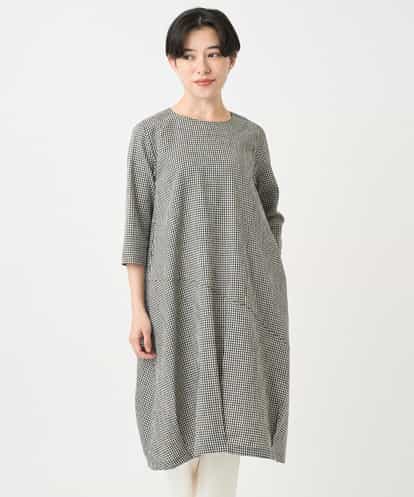 NHEJC90330 GIANNI LO GIUDICE(小さいサイズ) コットンリネンコクーンラインワンピース