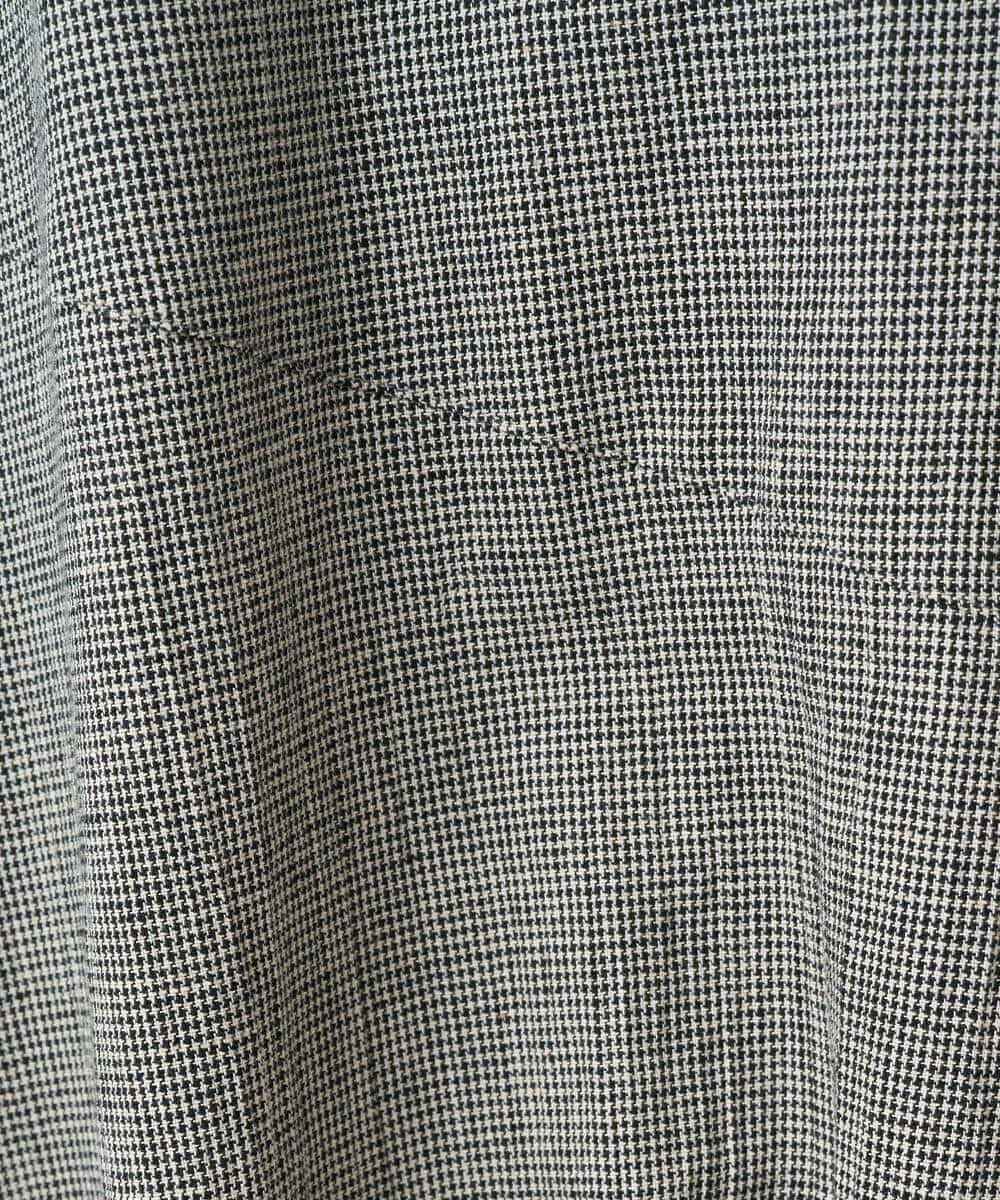 NHEJC90330 GIANNI LO GIUDICE(小さいサイズ)(メゾン ドゥ サンク) コットンリネンコクーンラインワンピース ギンガムチェック