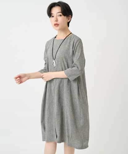 NHEJC90330 GIANNI LO GIUDICE(小さいサイズ) コットンリネンコクーンラインワンピース