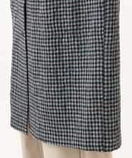NHEJD19390 GIANNI LO GIUDICE(小さいサイズ)(メゾン ドゥ サンク) [日本製]コットンウールギンガムチェックシャツワンピース ブルー