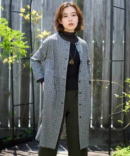 NHEJD19390 GIANNI LO GIUDICE(小さいサイズ) [日本製]コットンウールギンガムチェックシャツワンピース