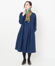 NHEJS14450 GIANNI LO GIUDICE(小さいサイズ)(メゾン ドゥ サンク) 二重織ガーゼデニムワンピース ネイビー