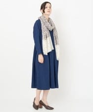 NHEJS14450 GIANNI LO GIUDICE(小さいサイズ)(メゾン ドゥ サンク) 二重織ガーゼデニムワンピース ネイビー