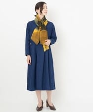 NHEJS14450 GIANNI LO GIUDICE(小さいサイズ)(メゾン ドゥ サンク) 二重織ガーゼデニムワンピース ネイビー