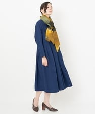 NHEJS14450 GIANNI LO GIUDICE(小さいサイズ)(メゾン ドゥ サンク) 二重織ガーゼデニムワンピース ネイビー