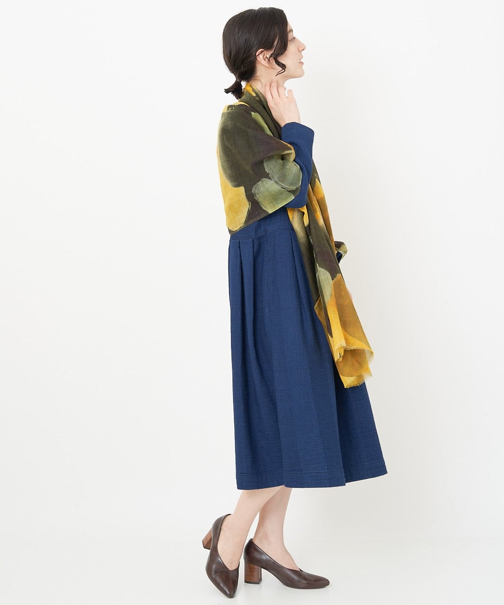 NHEJS14450 GIANNI LO GIUDICE(小さいサイズ)(メゾン ドゥ サンク) 二重織ガーゼデニムワンピース ネイビー