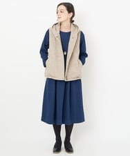 NHEJS14450 GIANNI LO GIUDICE(小さいサイズ)(メゾン ドゥ サンク) 二重織ガーゼデニムワンピース ネイビー