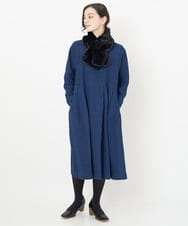 NHEJS14450 GIANNI LO GIUDICE(小さいサイズ)(メゾン ドゥ サンク) 二重織ガーゼデニムワンピース ネイビー
