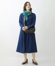 NHEJS14450 GIANNI LO GIUDICE(小さいサイズ)(メゾン ドゥ サンク) 二重織ガーゼデニムワンピース ネイビー