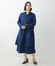 NHEJS14450 GIANNI LO GIUDICE(小さいサイズ)(メゾン ドゥ サンク) 二重織ガーゼデニムワンピース ネイビー