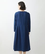 NHEJS14450 GIANNI LO GIUDICE(小さいサイズ)(メゾン ドゥ サンク) 二重織ガーゼデニムワンピース ネイビー