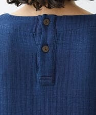 NHEJS14450 GIANNI LO GIUDICE(小さいサイズ)(メゾン ドゥ サンク) 二重織ガーゼデニムワンピース ネイビー