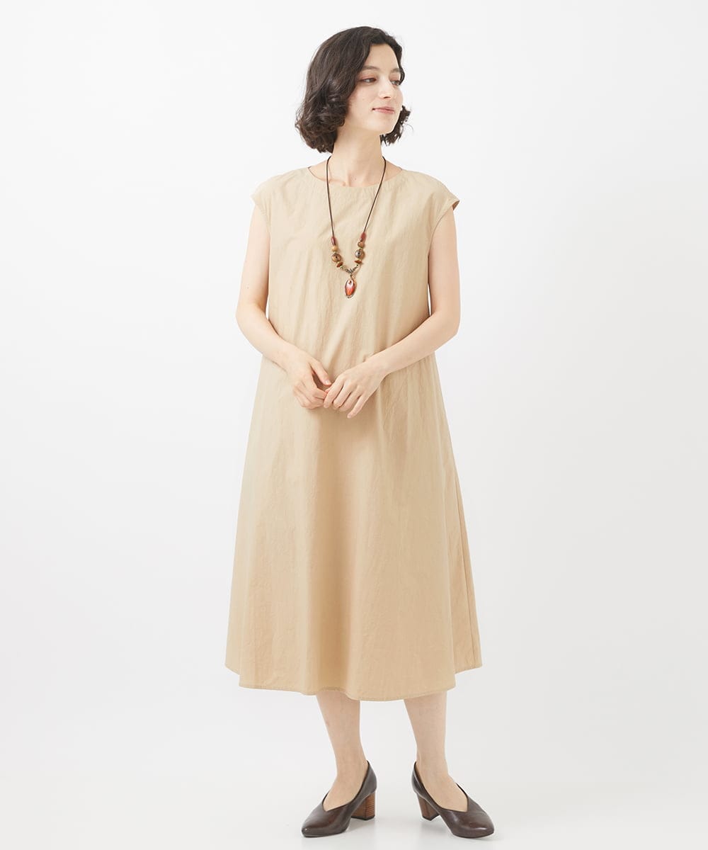 NHEJW30290 GIANNI LO GIUDICE(小さいサイズ)(メゾン ドゥ サンク) コットンタイプライターワンピース ベージュ