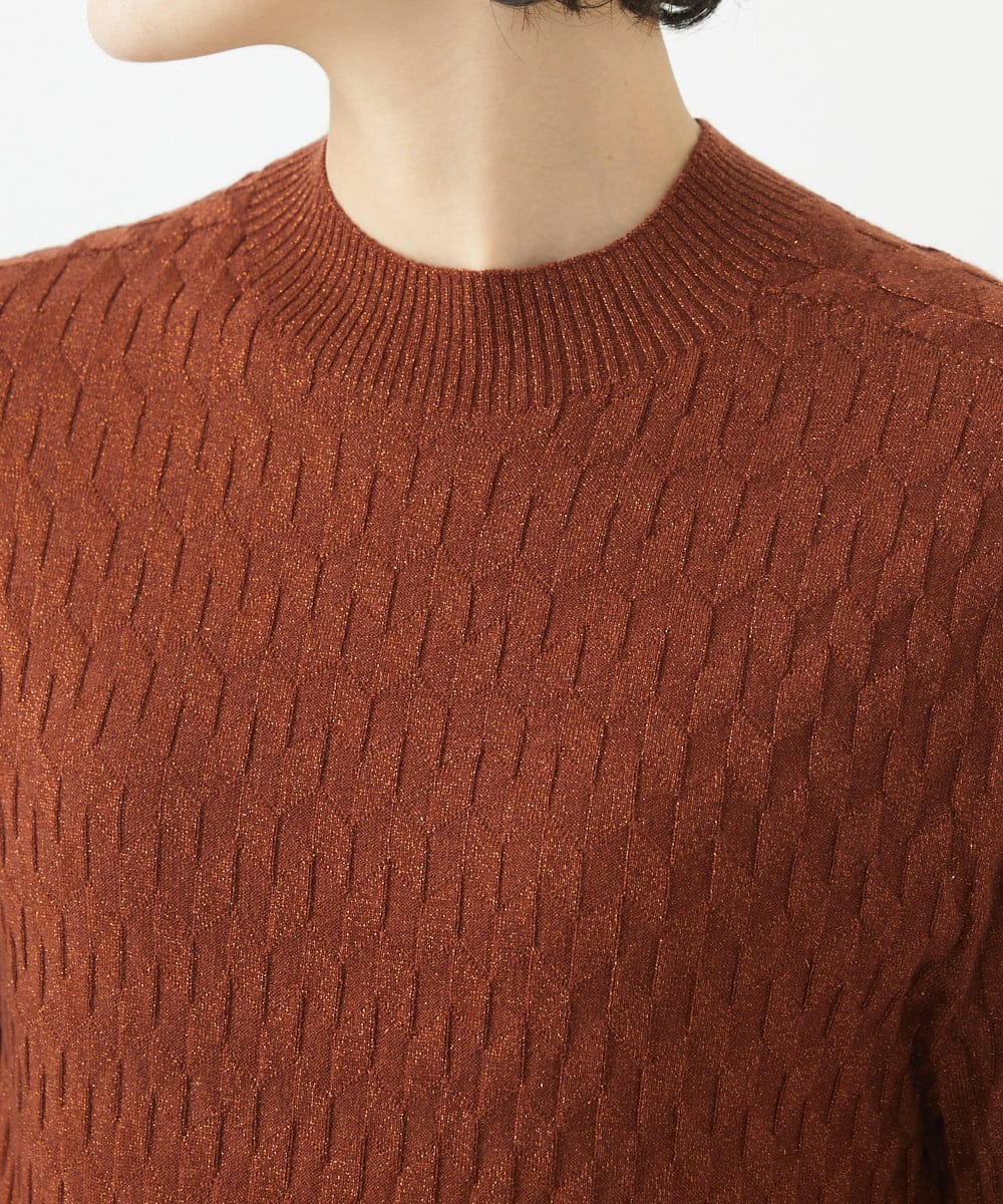 NHFAB21250 GIANNI LO GIUDICE(小さいサイズ)(メゾン ドゥ サンク) ウール混ラメニット オレンジ