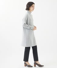 NHFAB34250 GIANNI LO GIUDICE(小さいサイズ)(メゾン ドゥ サンク) スリットハイネックニットチュニック ブルー