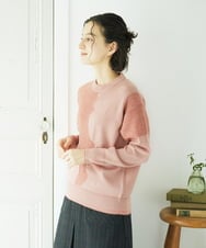 NHFAE11330 GIANNI LO GIUDICE(小さいサイズ)(メゾン ドゥ サンク) インターシャイタリアジャガードニット ネイビー