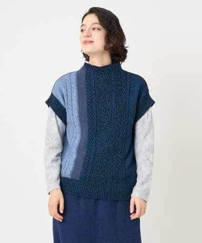 NHFAE20330 GIANNI LO GIUDICE(小さいサイズ) [日本製]SILEインターシャニットベスト