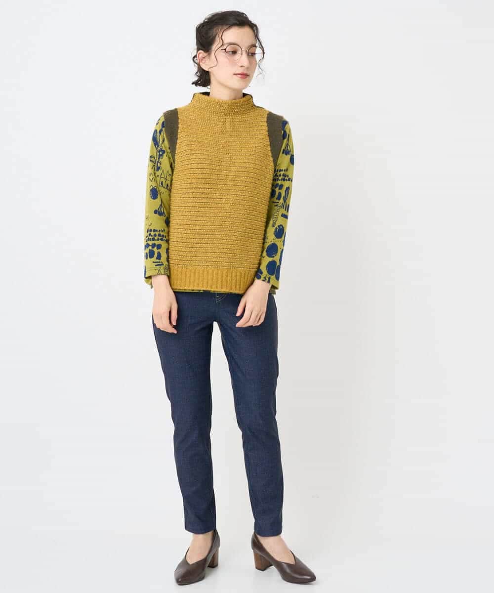 NHFAE35250 GIANNI LO GIUDICE(小さいサイズ)(メゾン ドゥ サンク) MEETニットベスト イエロー