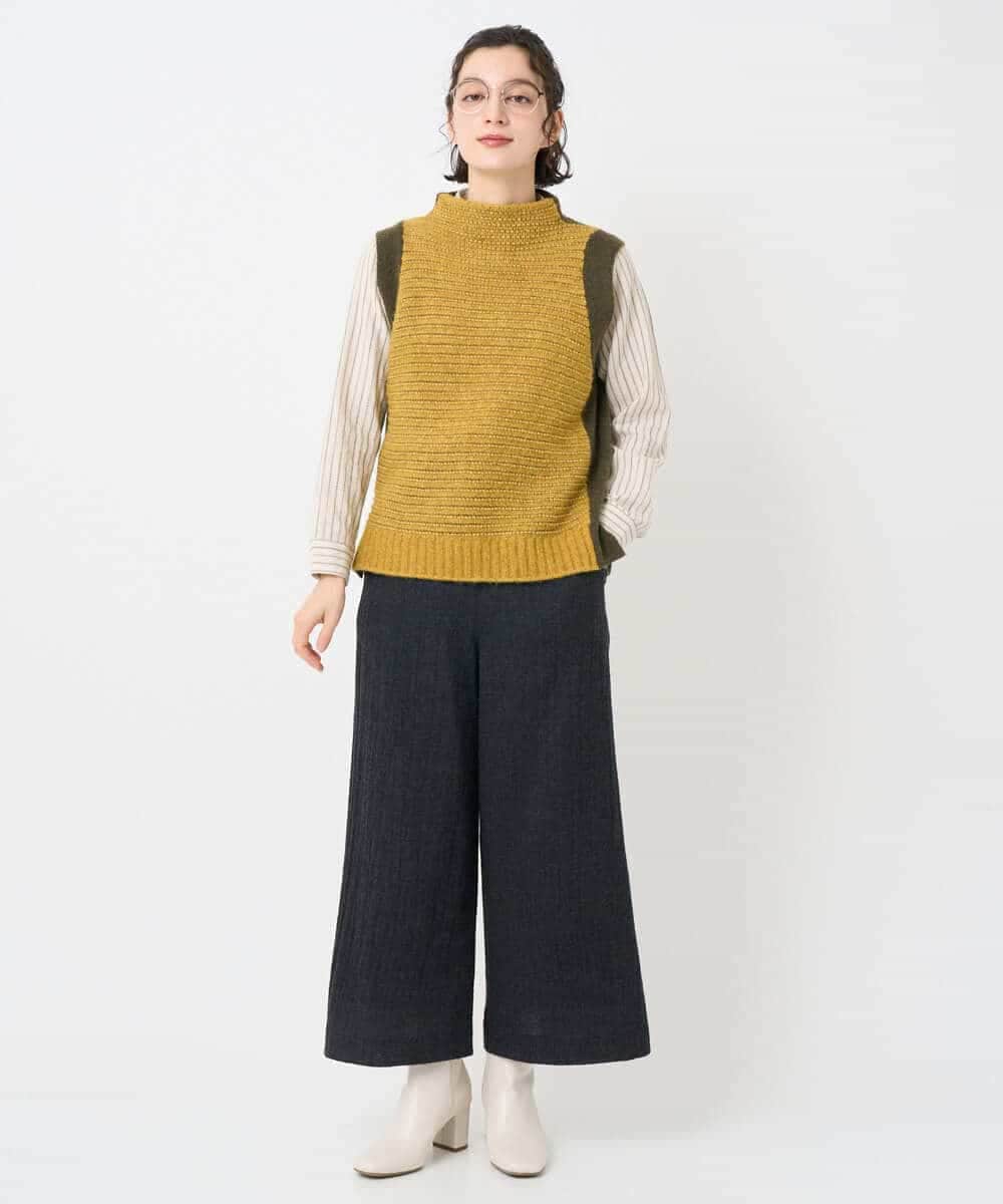 NHFAE35250 GIANNI LO GIUDICE(小さいサイズ)(メゾン ドゥ サンク) MEETニットベスト イエロー