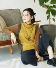 NHFAE35250 GIANNI LO GIUDICE(小さいサイズ)(メゾン ドゥ サンク) ＭＥＥＴニットベスト イエロー