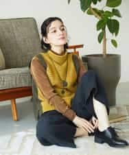 NHFAE35250 GIANNI LO GIUDICE(小さいサイズ)(メゾン ドゥ サンク) ＭＥＥＴニットベスト イエロー