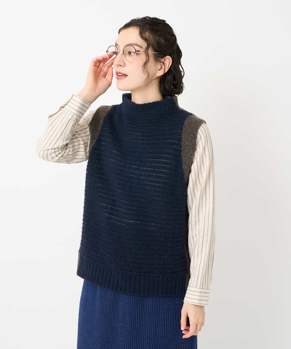 NHFAE35250 GIANNI LO GIUDICE(小さいサイズ)(メゾン ドゥ サンク) ＭＥＥＴニットベスト イエロー