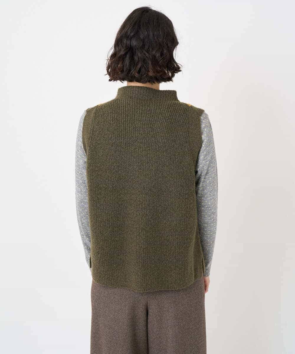 NHFAE35250 GIANNI LO GIUDICE(小さいサイズ)(メゾン ドゥ サンク) ＭＥＥＴニットベスト イエロー