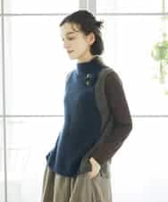 NHFAE35250 GIANNI LO GIUDICE(小さいサイズ)(メゾン ドゥ サンク) ＭＥＥＴニットベスト ネイビー