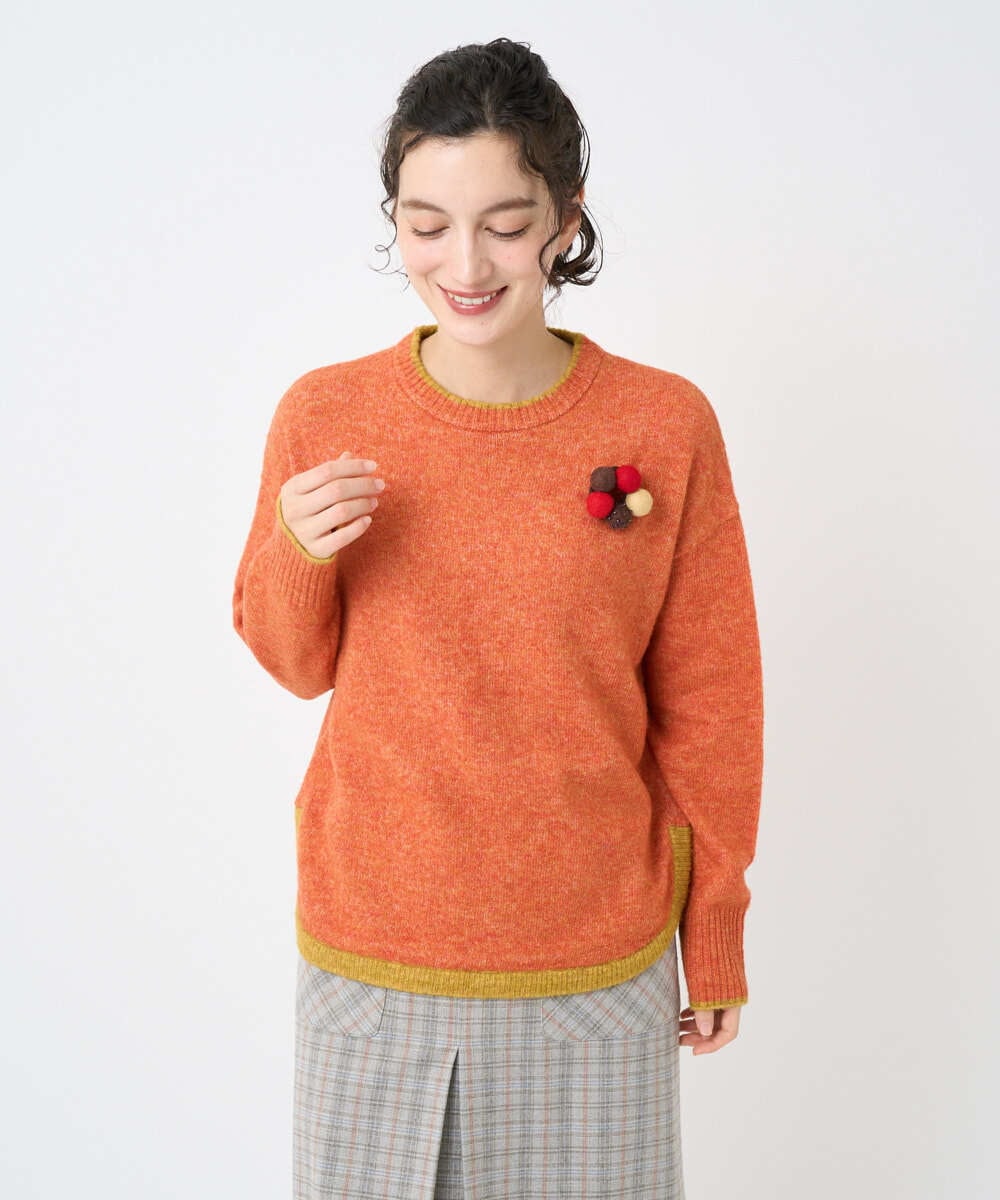 NHFAE36270 GIANNI LO GIUDICE(小さいサイズ)(メゾン ドゥ サンク) ＭＥＥＴニット ネイビー