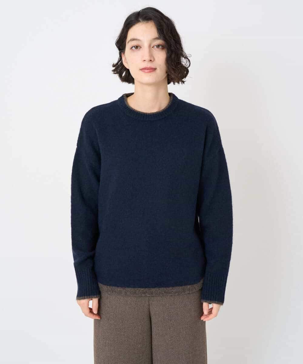 NHFAE36270 GIANNI LO GIUDICE(小さいサイズ)(メゾン ドゥ サンク) ＭＥＥＴニット ネイビー