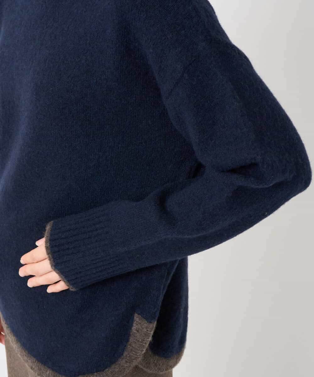 NHFAE36270 GIANNI LO GIUDICE(小さいサイズ)(メゾン ドゥ サンク) ＭＥＥＴニット ネイビー