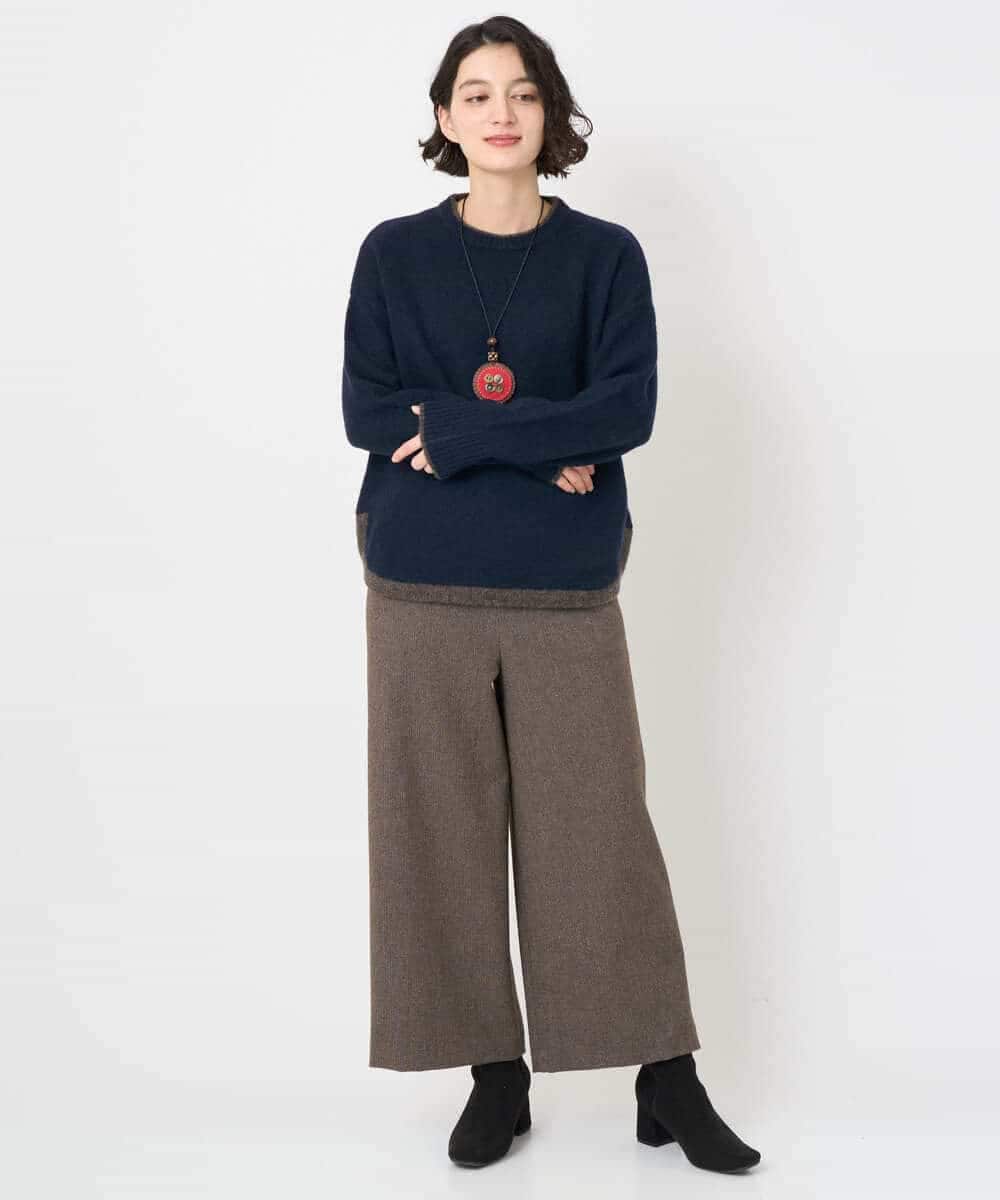 NHFAE36270 GIANNI LO GIUDICE(小さいサイズ)(メゾン ドゥ サンク) ＭＥＥＴニット ネイビー