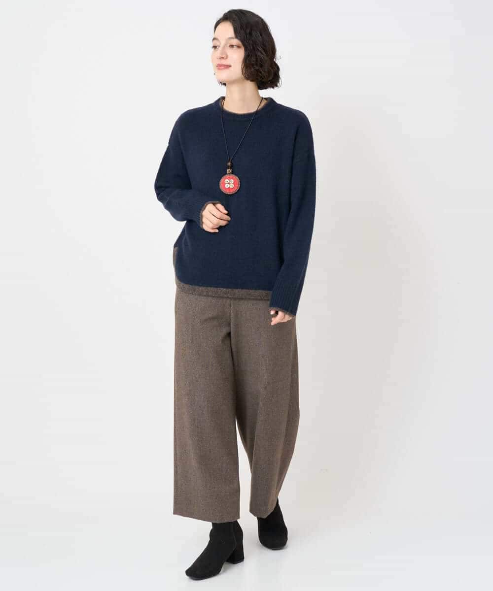 NHFAE36270 GIANNI LO GIUDICE(小さいサイズ)(メゾン ドゥ サンク) ＭＥＥＴニット ネイビー