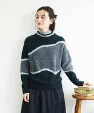 NHFAE40330 GIANNI LO GIUDICE(小さいサイズ)(メゾン ドゥ サンク) エキストラファインメリノウールニット ダークグリーン