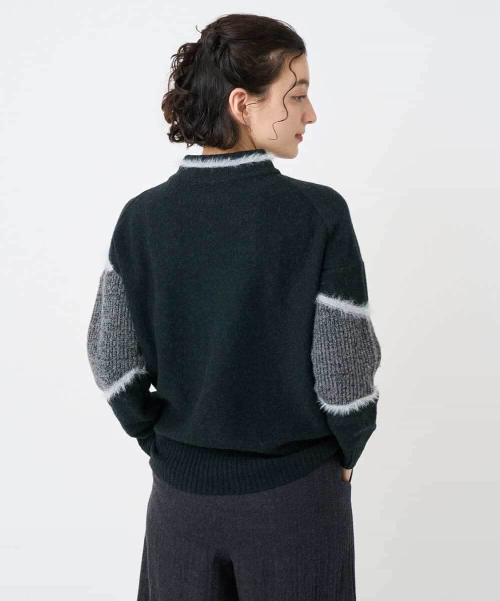 NHFAE40330 GIANNI LO GIUDICE(小さいサイズ)(メゾン ドゥ サンク) エキストラファインメリノウールニット ベージュ