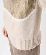 NHFAE40330 GIANNI LO GIUDICE(小さいサイズ)(メゾン ドゥ サンク) エキストラファインメリノウールニット ベージュ