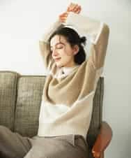 NHFAE40330 GIANNI LO GIUDICE(小さいサイズ)(メゾン ドゥ サンク) エキストラファインメリノウールニット ベージュ