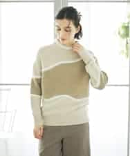 NHFAE40330 GIANNI LO GIUDICE(小さいサイズ)(メゾン ドゥ サンク) エキストラファインメリノウールニット ベージュ