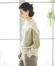 NHFAE40330 GIANNI LO GIUDICE(小さいサイズ)(メゾン ドゥ サンク) エキストラファインメリノウールニット ベージュ