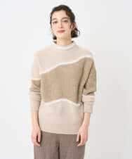 NHFAE40330 GIANNI LO GIUDICE(小さいサイズ)(メゾン ドゥ サンク) エキストラファインメリノウールニット ベージュ