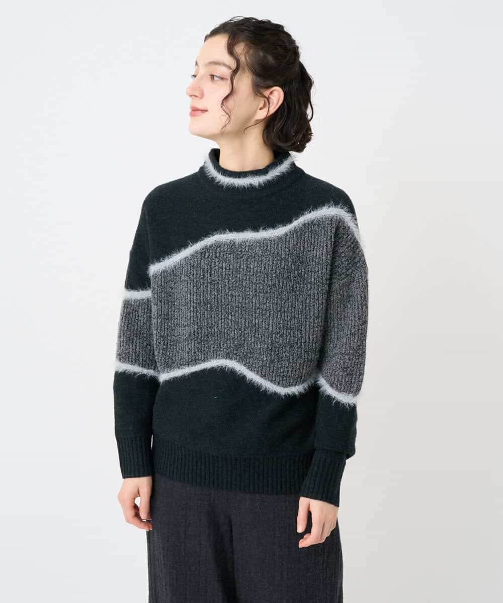 NHFAE40330 GIANNI LO GIUDICE(小さいサイズ)(メゾン ドゥ サンク) エキストラファインメリノウールニット ベージュ