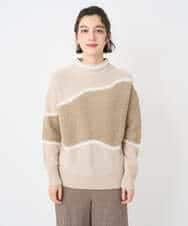 NHFAE40330 GIANNI LO GIUDICE(小さいサイズ)(メゾン ドゥ サンク) エキストラファインメリノウールニット ベージュ