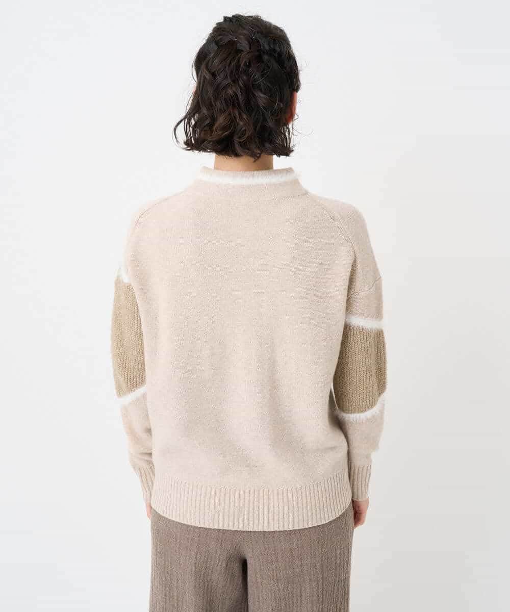 NHFAE40330 GIANNI LO GIUDICE(小さいサイズ)(メゾン ドゥ サンク) エキストラファインメリノウールニット ベージュ