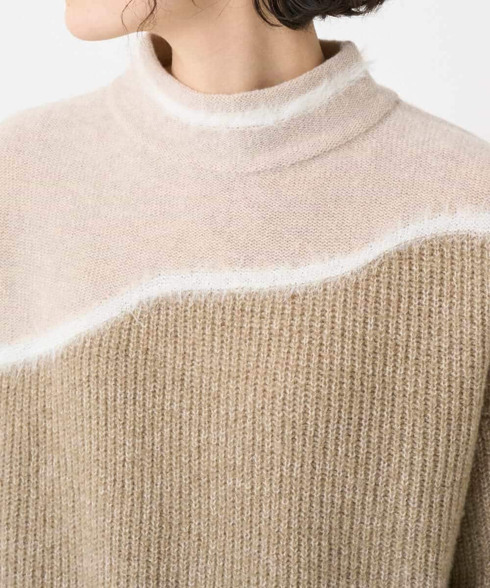 NHFAE40330 GIANNI LO GIUDICE(小さいサイズ)(メゾン ドゥ サンク) エキストラファインメリノウールニット ベージュ