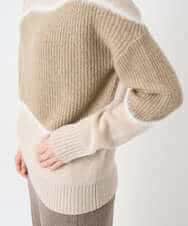 NHFAE40330 GIANNI LO GIUDICE(小さいサイズ)(メゾン ドゥ サンク) エキストラファインメリノウールニット ベージュ