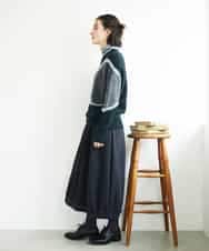 NHFAE40330 GIANNI LO GIUDICE(小さいサイズ)(メゾン ドゥ サンク) エキストラファインメリノウールニット ベージュ