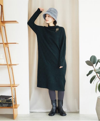 NHFAE41360 GIANNI LO GIUDICE(小さいサイズ) [セットアップ対応]エキストラファインメリノウールニットワンピース