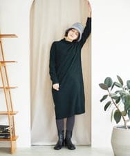 NHFAE41360 GIANNI LO GIUDICE(小さいサイズ)(メゾン ドゥ サンク) [セットアップ対応]エキストラファインメリノウールニットワンピース ベージュ