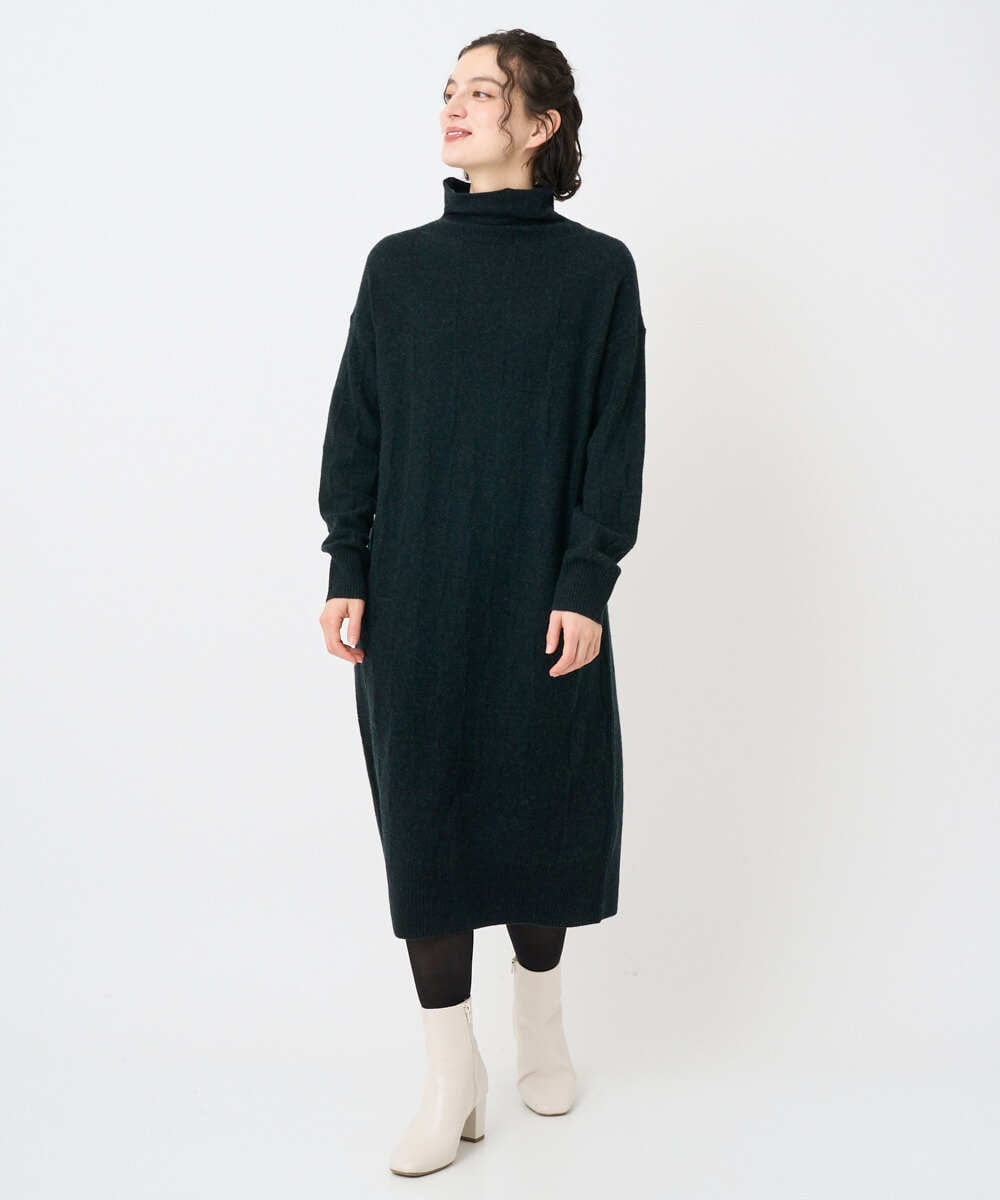 NHFAE41360 GIANNI LO GIUDICE(小さいサイズ)(メゾン ドゥ サンク) [セットアップ対応]エキストラファインメリノウールニットワンピース ベージュ